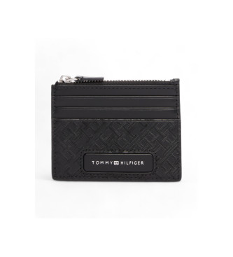 Tommy Hilfiger Monogram Leather Wallet Black