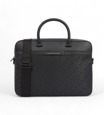 Tommy Hilfiger Porte-documents monogramme noir