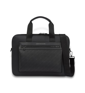 Tommy Hilfiger Valigetta nera con monogramma TH