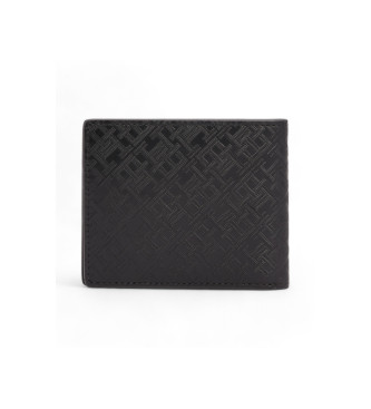 Tommy Hilfiger Monogram Leather Wallet Black