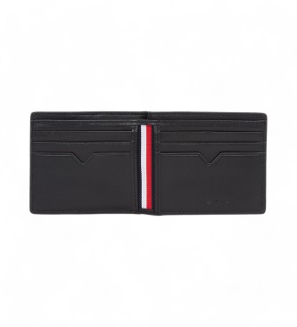 Tommy Hilfiger Portefeuille en cuir monogramme noir