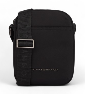 Tommy Hilfiger Nylonowa mini torba na ramię czarna