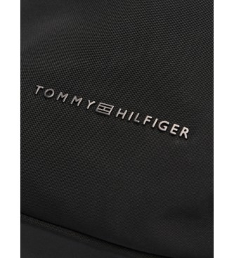 Tommy Hilfiger Mini skuldertaske i nylon, sort