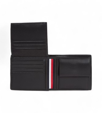 Tommy Hilfiger Portefeuille en cuir de premire qualit noir