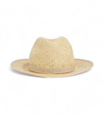 Tommy Hilfiger Cappello fedora in paglia beige