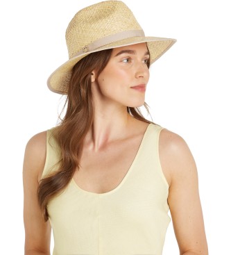 Tommy Hilfiger Cappello fedora in paglia beige