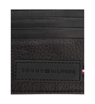 Tommy Hilfiger Premium-Leder-Kartenetui Schwarz