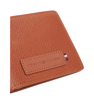 Tommy Hilfiger Porte-documents en cuir Premium Mini marron