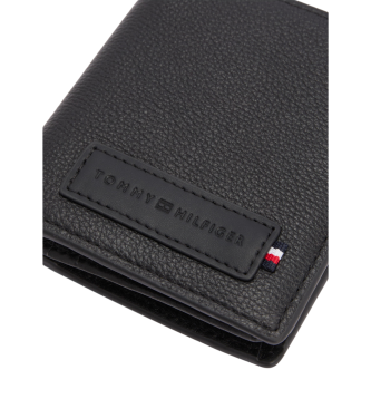 Tommy Hilfiger Trifold Premium Leren Portemonnee zwart