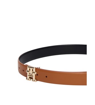 Tommy Hilfiger Ceinture rversible monogramme marron, noire