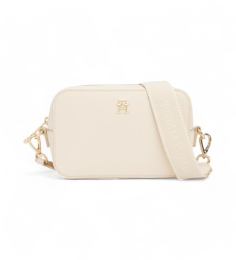 Tommy Hilfiger Beige skuldertaske med bldt logo 