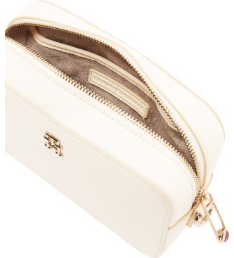 Tommy Hilfiger Beige skuldertaske med bldt logo 