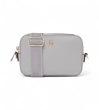 Tommy Hilfiger Borsa a tracolla morbida con logo grigio