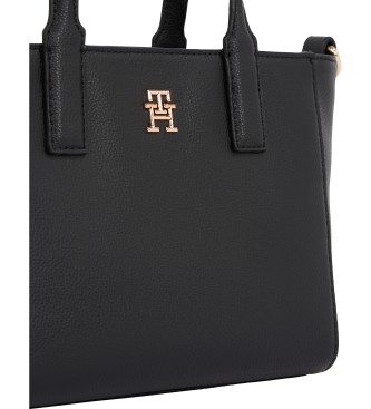 Tommy Hilfiger Borsa tote mini nera con logo morbido