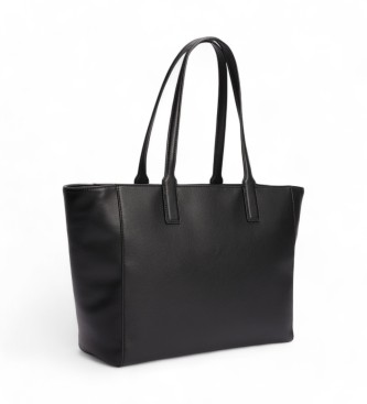 Tommy Hilfiger Bolso tote Soft con insignia negro