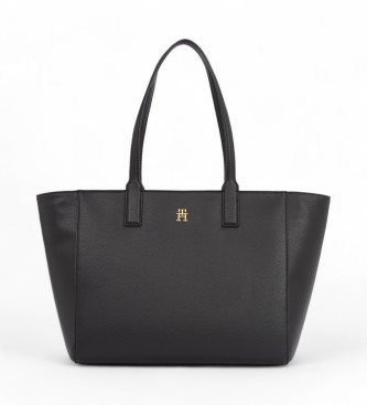 Tommy Hilfiger Borsa tote morbida con stemma nero