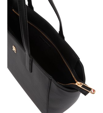 Tommy Hilfiger Bolso tote Soft con insignia negro