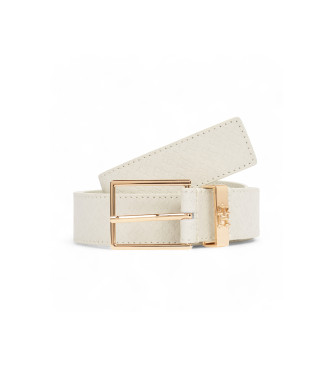 Tommy Hilfiger Ceinture en cuir Square Monogram 3.0 blanc