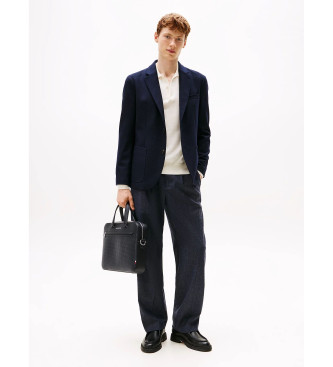 Tommy Hilfiger Teczka na laptopa z paskiem na ramię i logo, czarna