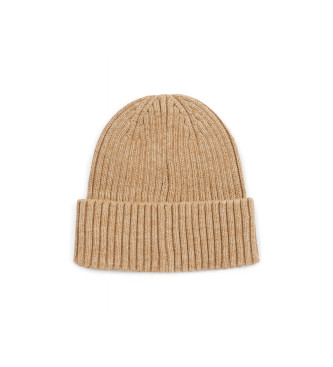 Tommy Hilfiger The Flag Beige Beanie iz sukane preje Twisted Yarn