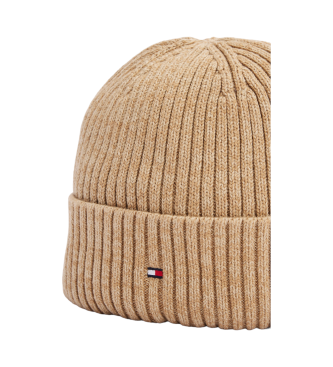 Tommy Hilfiger The Flag Twisted Yarn Beige Beanie