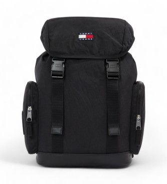 Tommy Hilfiger Sac  dos essentiel avec rabat noir