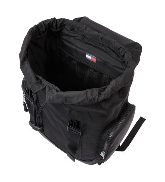 Tommy Hilfiger Sac  dos essentiel avec rabat noir