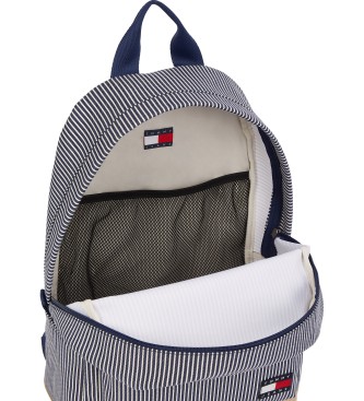 Tommy Hilfiger Unverzichtbarer marineblau gestreifter Rucksack