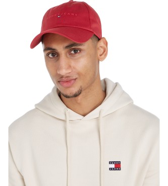 Tommy Hilfiger Czapka Linear Logo czerwona