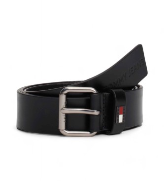 Tommy Hilfiger Cintura in pelle nera Roller Buckle 3.5