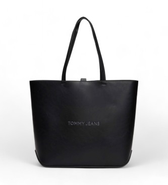 Tommy Hilfiger Saco tote essencial com logtipo metlico preto