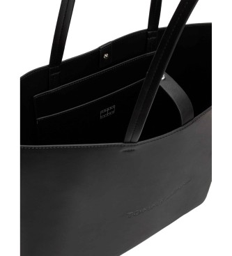 Tommy Hilfiger Saco tote essencial com logtipo metlico preto