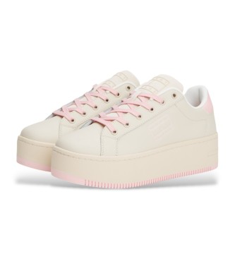 Tommy Hilfiger Baskets en cuir blanc  plateforme