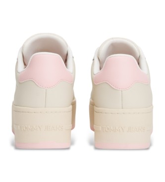 Tommy Hilfiger Baskets en cuir blanc  plateforme