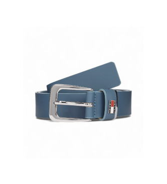 Tommy Hilfiger Ceinture en cuir avec badge  boucle bleue