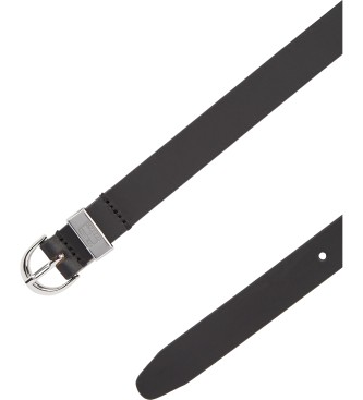 Tommy Hilfiger Heritage Ovale leren riem zwart