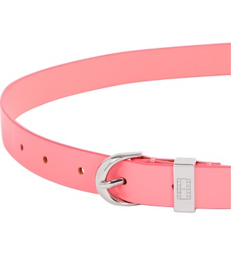 Tommy Hilfiger Heritage Ovale leren riem roze