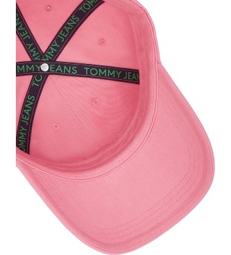 Tommy Hilfiger Cappellino con logo lineare 6 pannelli Rosa