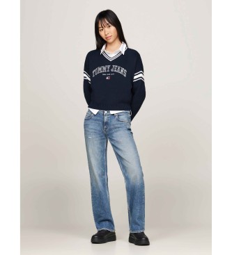 Tommy Hilfiger Baskets rtro en cuir avec plateforme noire