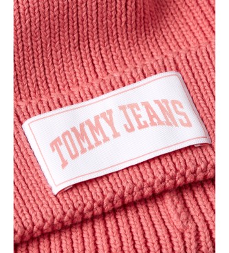 Tommy Hilfiger Varsity pink beanie 