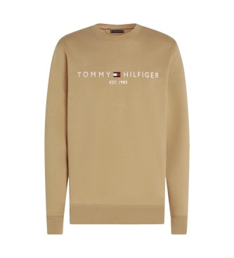 Tommy Hilfiger TH Flex majica z rjavim logotipom