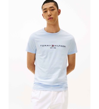 Tommy Hilfiger T-shirt de manga curta com logtipo azul