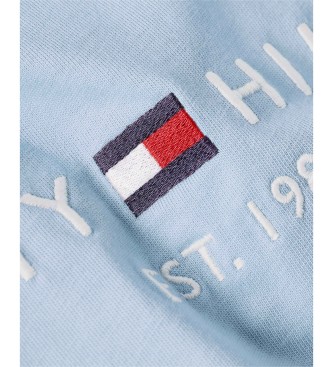 Tommy Hilfiger T-shirt de manga curta com logtipo azul