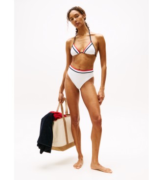 Tommy Hilfiger Top de bikini triangular blanco