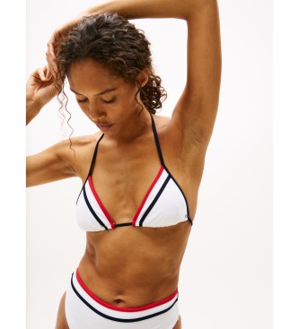 Tommy Hilfiger Top de bikini triangular blanco