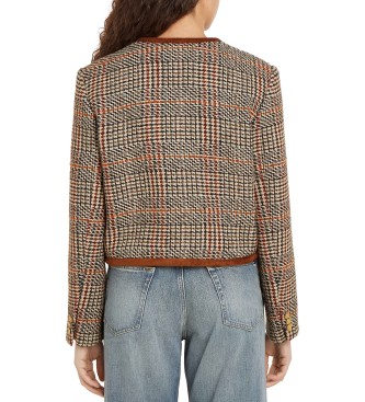 Tommy Hilfiger Veste  carreaux en laine mlange tweed marron