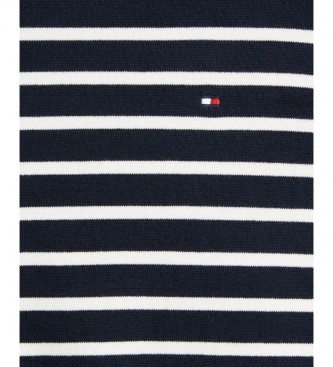 Tommy Hilfiger Maglione con collo a barca Heritage nero, bianco