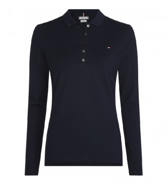 Tommy Hilfiger Heritage Slim Langarm-Poloshirt schwarz