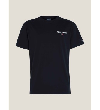 Tommy Jeans T-shirt avec logo au dos et coupe noire classique