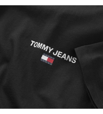 Tommy Jeans T-shirt avec logo au dos et coupe noire classique